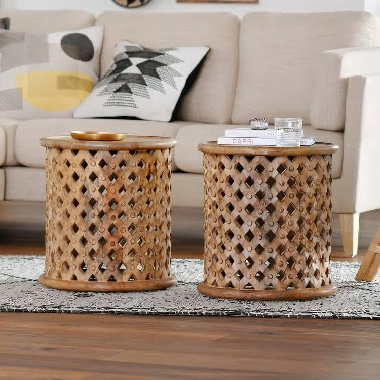 Carved Side Table