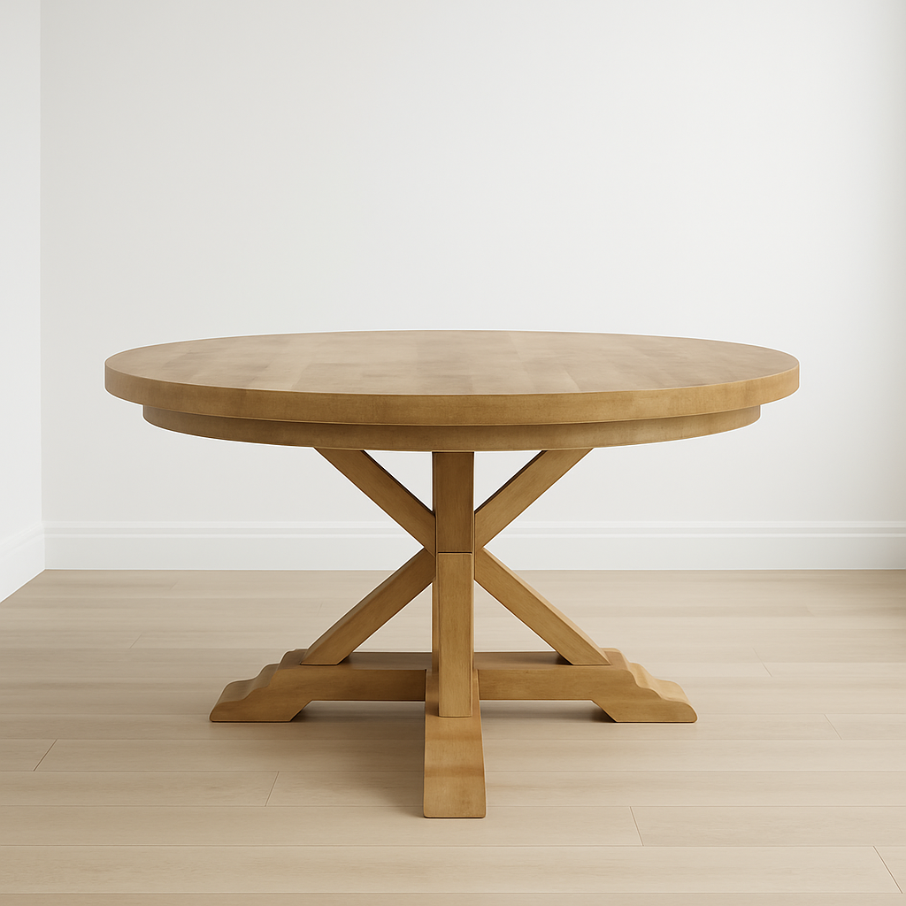 Solid Cross Leg Table