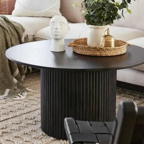 Black Fluted Coffee Table